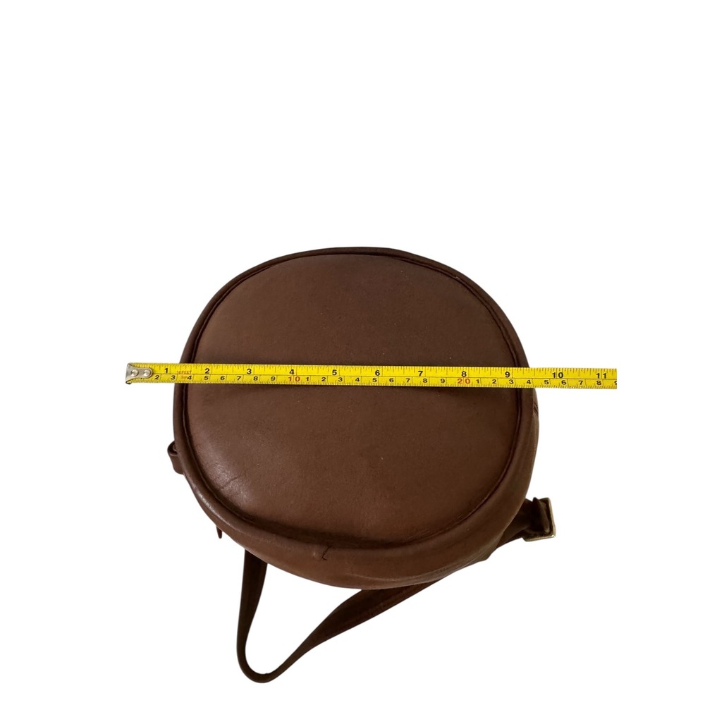 Vintage Coach Mahogany Leather Bucket Bag Brass Hardware Zip Top Shoulder Bag - Picture 11 of 16